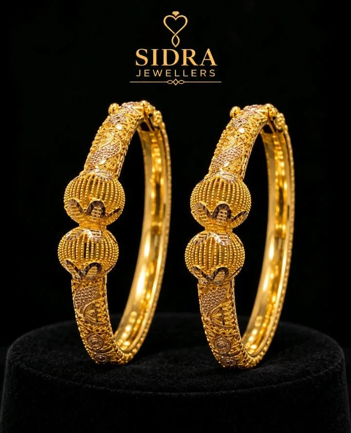 Gold Bangles Pair