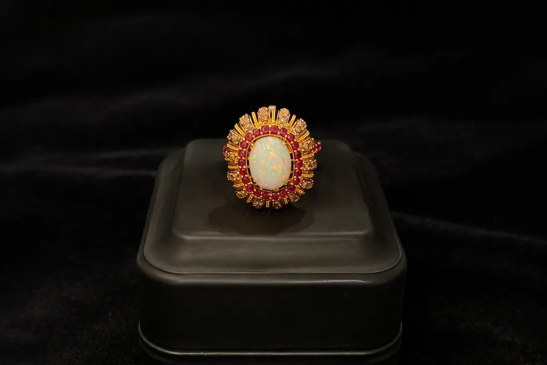 Opal Ruby Gold Ring