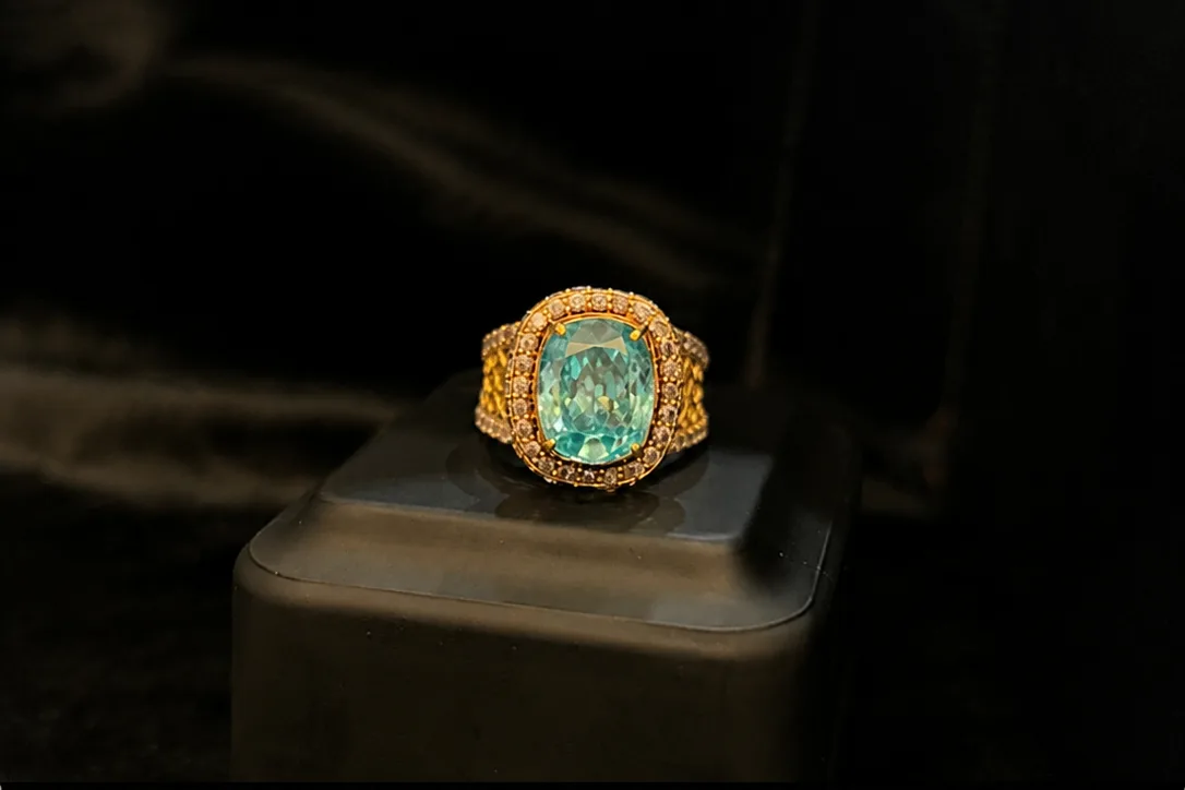 Aqua Gemstone Ring