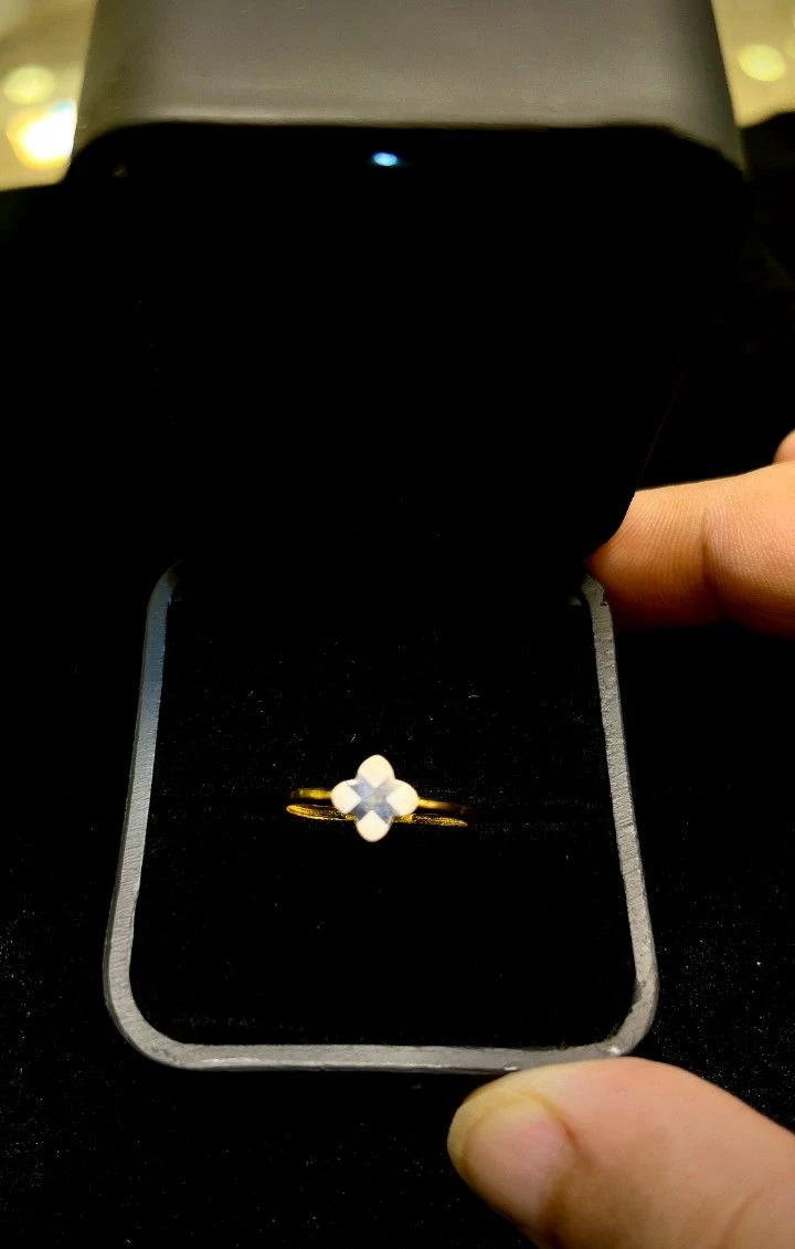 Trio Pearl Gold Ring